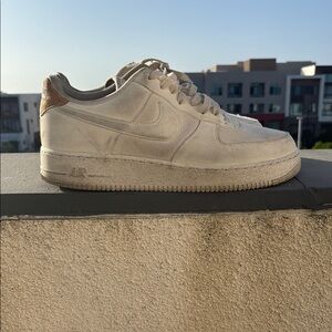 Nike White and Tan Sneakers